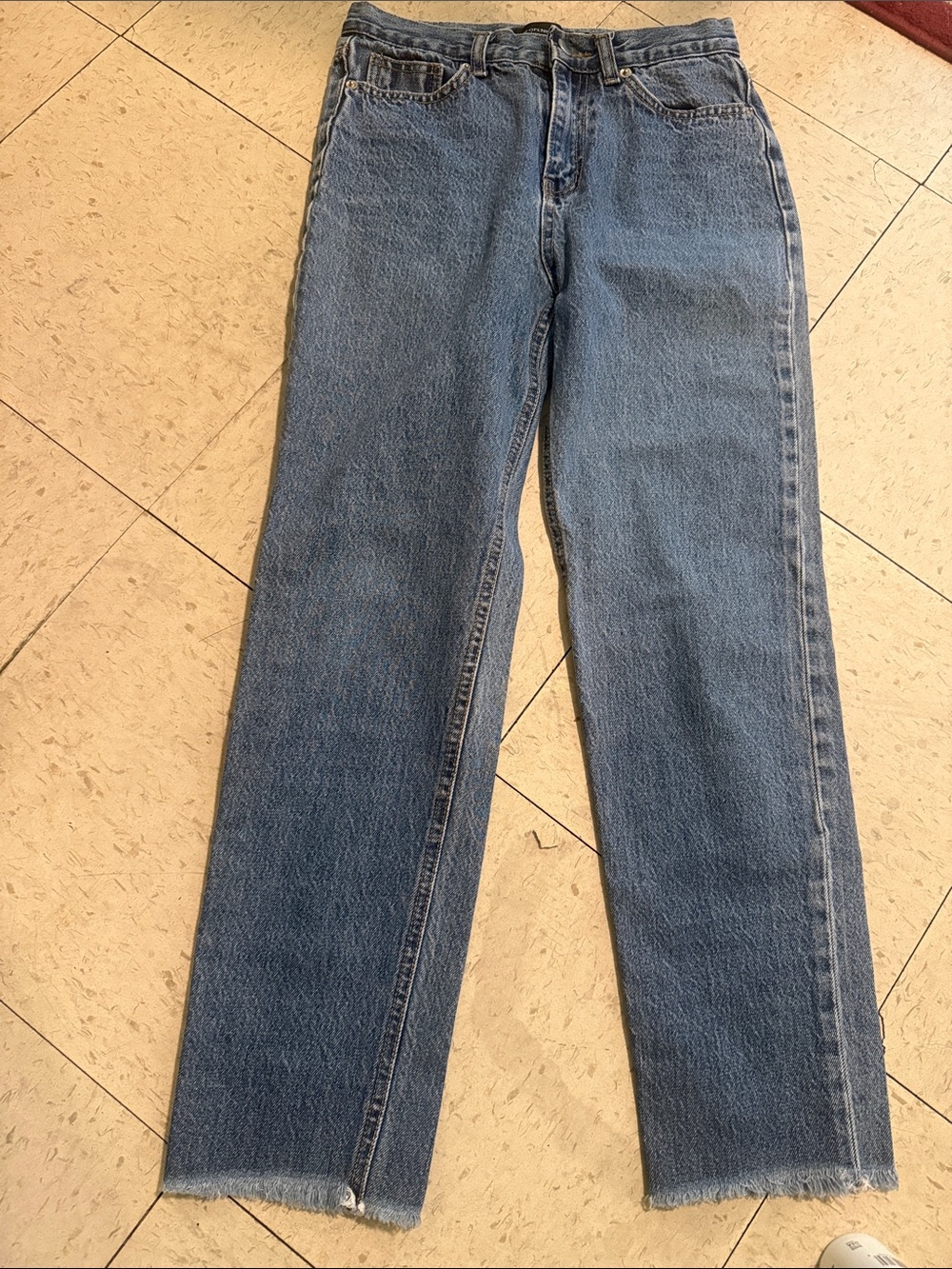 Classic Straight-Leg Blue Denim Jeans